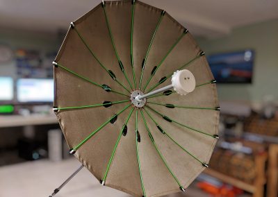 Deployable conductive textile antenna